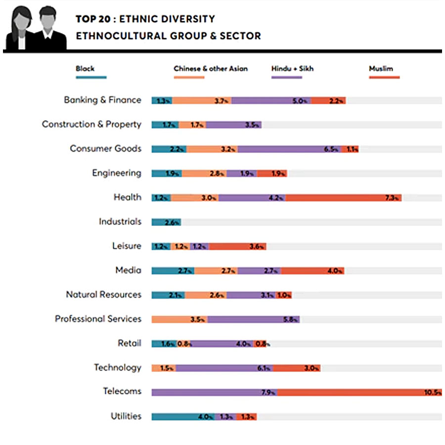 Figure 1: Source: Green Park Business Leaders Index. Top 20 refers to board and executive committee level