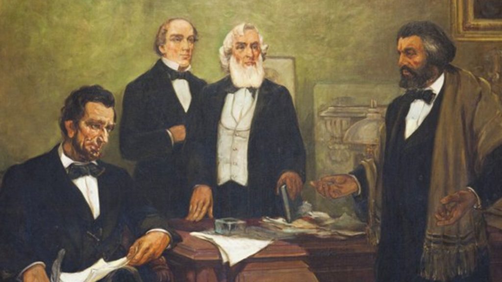 Frederick Douglass appealing to President Lincoln