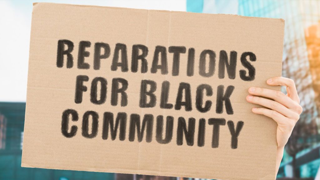 Reparations for Black Community sign