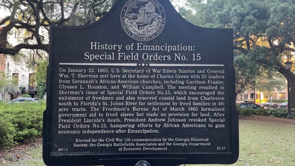 History of Emancipation Special Field Orders No. 15