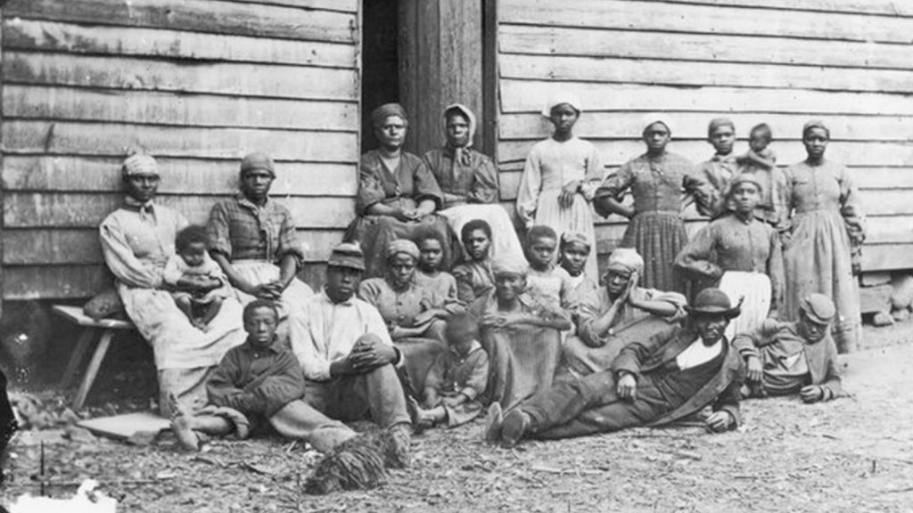 Formerly enslaved people in Cumberland Landing, Va., 1862.