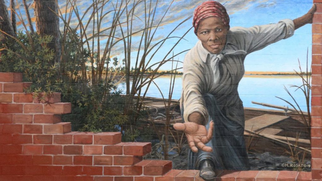 A mural of Harriet Tubman in Cambridge, Maryland.