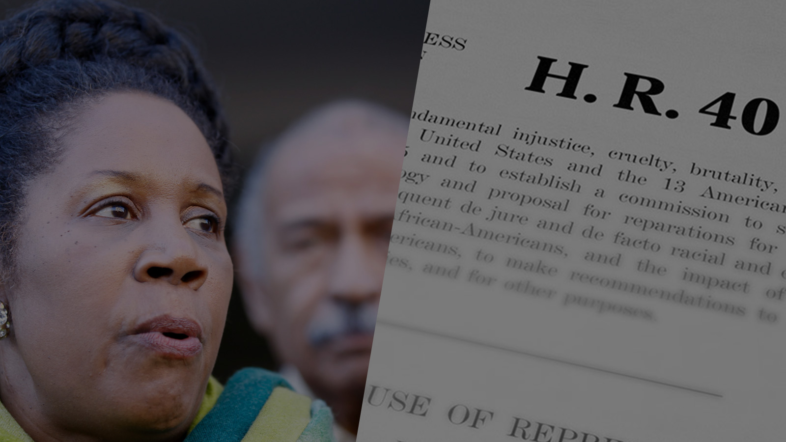 Congresswoman Sheila Jackson Lee, John Conyers, HR-40 Reparations Bill