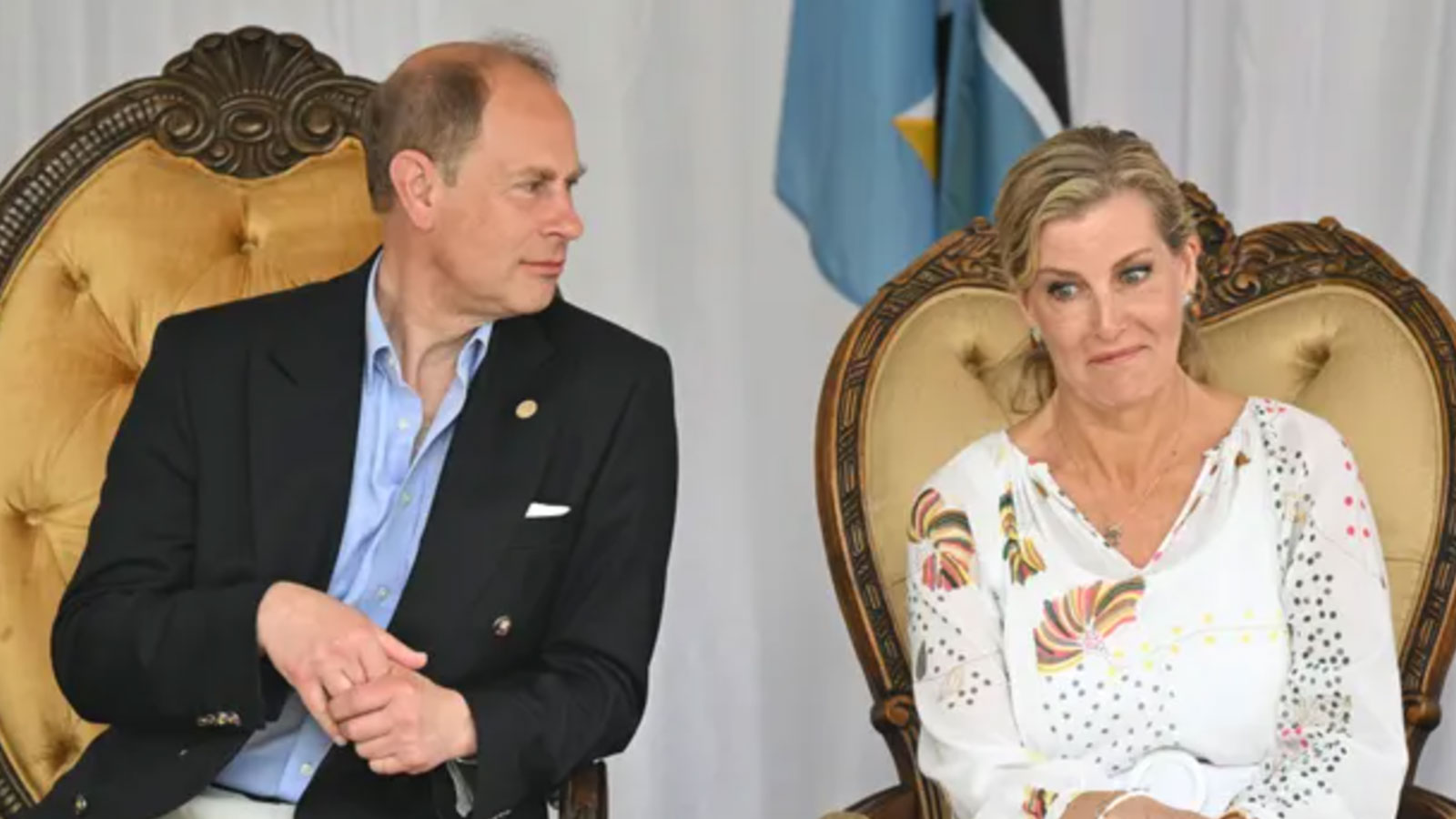 Prince Edward and Sophie, Countess of Wessex during the Caribbean tour.