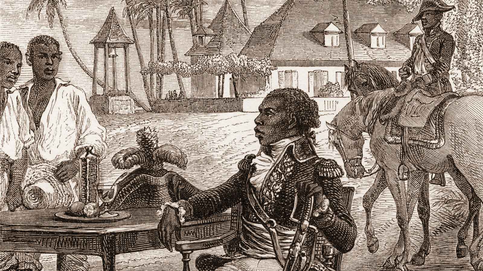A drawing of Toussaint Louverture, a leader of the Haitian Revolution.