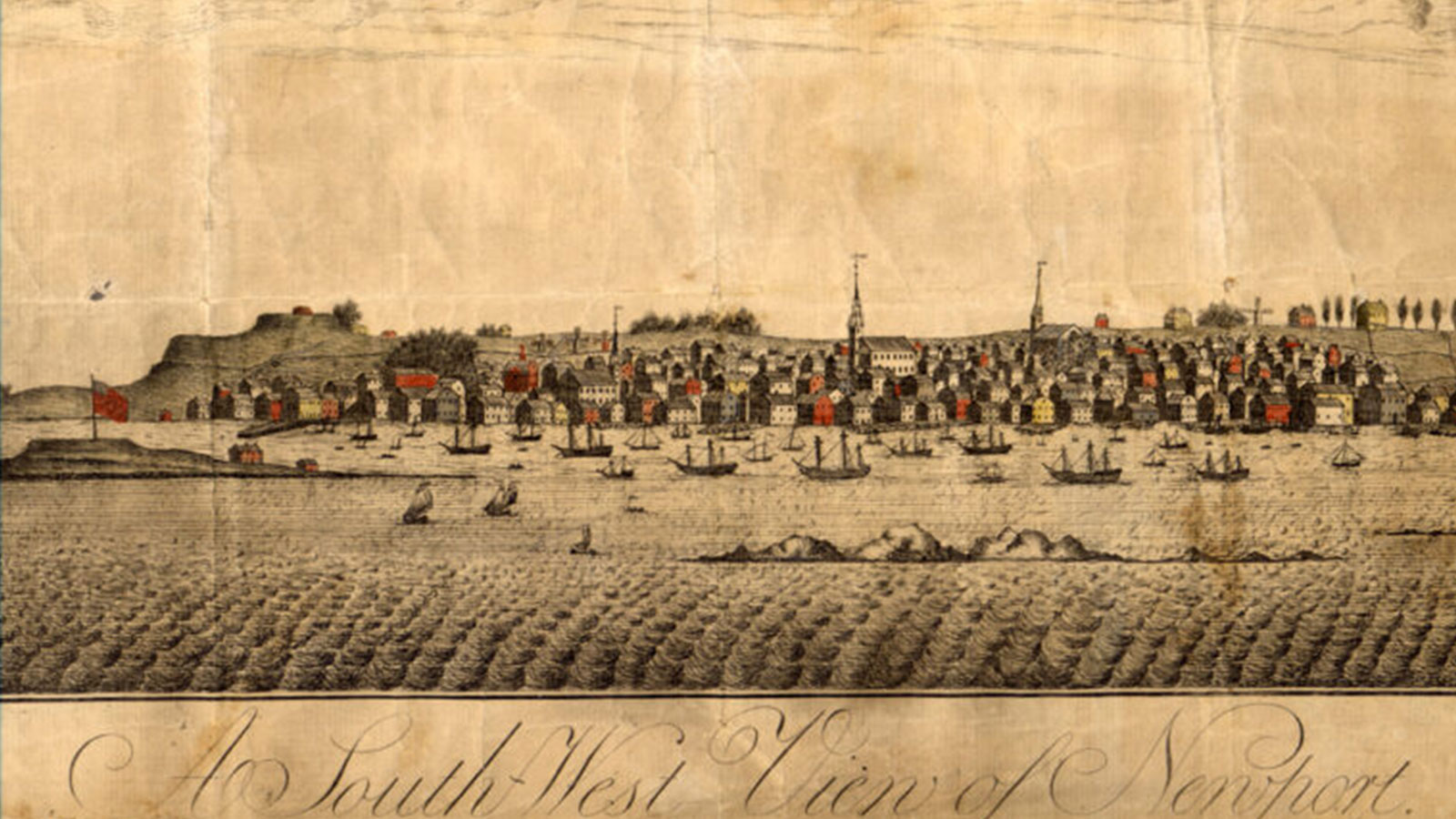  A depiction of Newport harbor in 1795.
