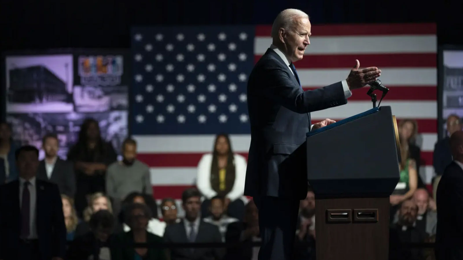 President Joe Biden speaks as he commemorates the 100th anniversary of the Tulsa race massacre, at the Greenwood Cultural Center, Tuesday, June 1, 2021, in Tulsa, Okla. 