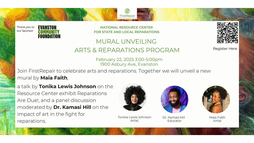 Tonika Lewis Johnson’s Reparations Are Due! Exhibit and the National Resource Center for State and Local Reparations Mural Unveiling