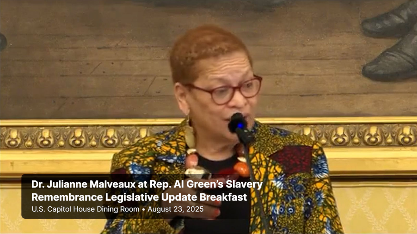 Dr. Julianne Malveaux at Rep. Al Green’s Slavery Remembrance Legislative Update Breakfast