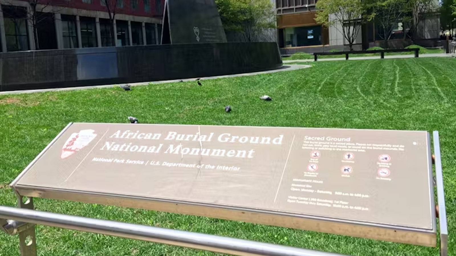 The Outdoor Memorial of the African Burial Ground National Monument in lower Manhattan is an important archaeological find of the 20th century and one of the most preeminent memorials to the struggle of Africans and African descendants.